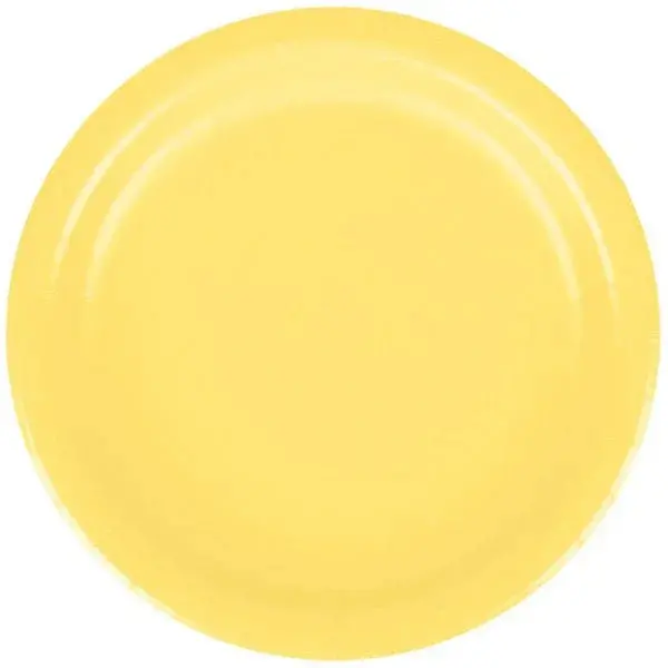 Mimosa Yellow Round Paper Plates – 7 Inch, Pack Of 24 1