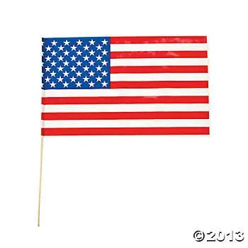 Mini American Flag Set – Patriotic Decor (12 Count, 11" × 18") 1