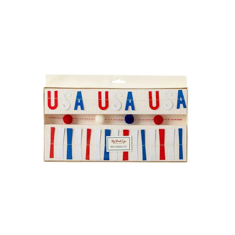 Mini Stars And Stripes Ticker Banner – Festive Party Decoration 1