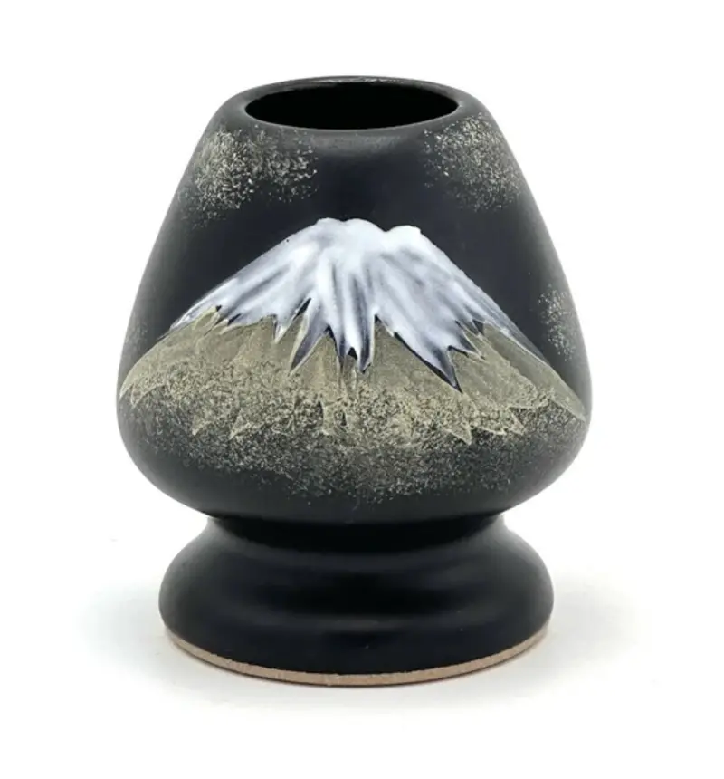 Nagomi Bamboo Whisk Stand – Mt. Fuji Motif 1