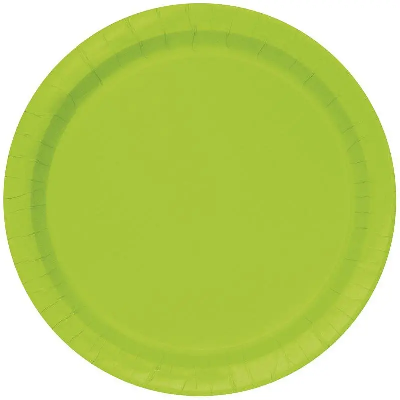 Neon Green 7-Inch Disposable Paper Plates – 50-Count 1
