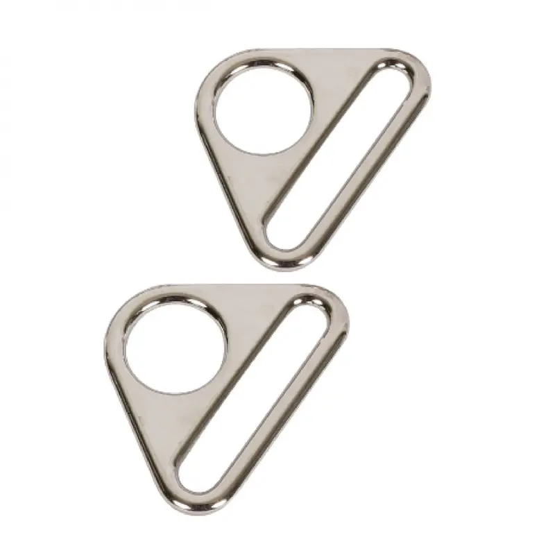 Nickel Triangle Ring Connectors – 1.5-Inch, Set Of Two (Har15Trntwo) 1