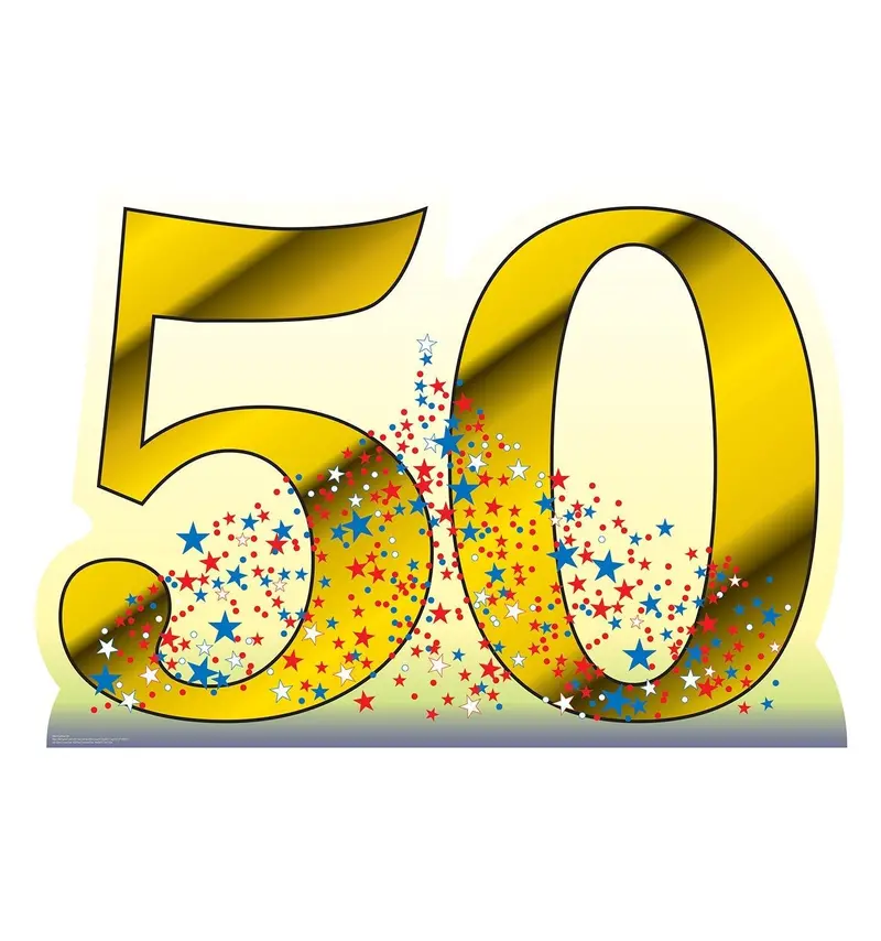 Number 50 Life-Size Cardboard Cutout – Made Per Order, 10–14 Day Fulfillment 1