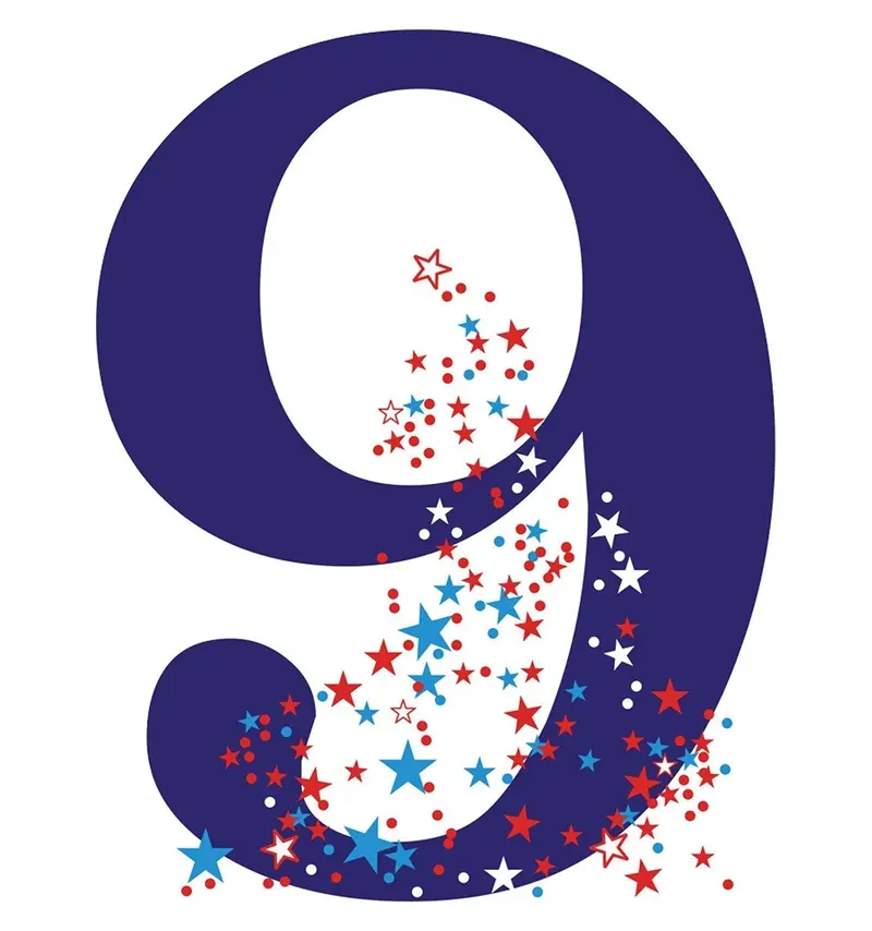 Number 9 Life-Size Standee – Bold Numeric Cardboard Cutout, 10–14 Business Days 1