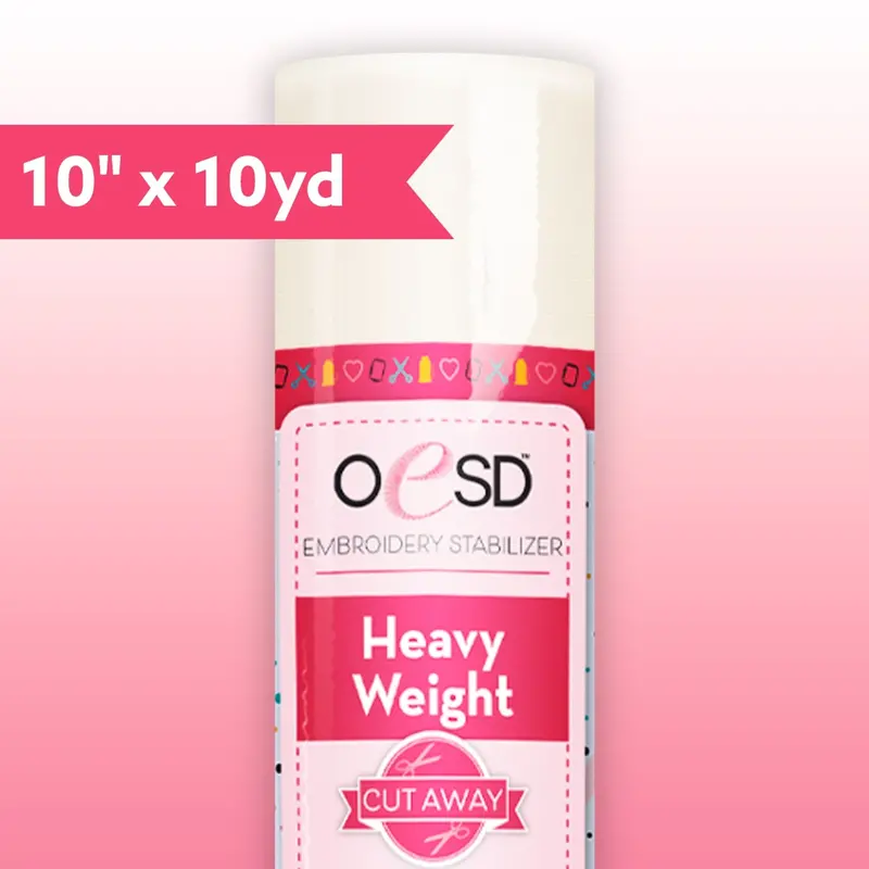 Oesd Heavy Weight Cutaway Embroidery Stabilizer – 10 In × 10 Yd 1