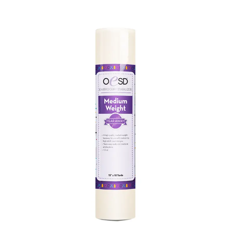 Oesd Medium-Weight Tear-Away Embroidery Stabilizer – 15" × 10 Yards 1
