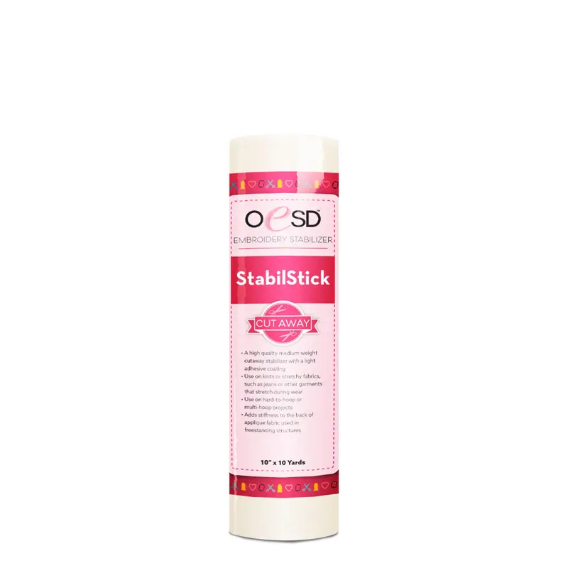 Oesd Stabilstick Cut-Away Adhesive Stabilizer – 10" × 10 Yards 1