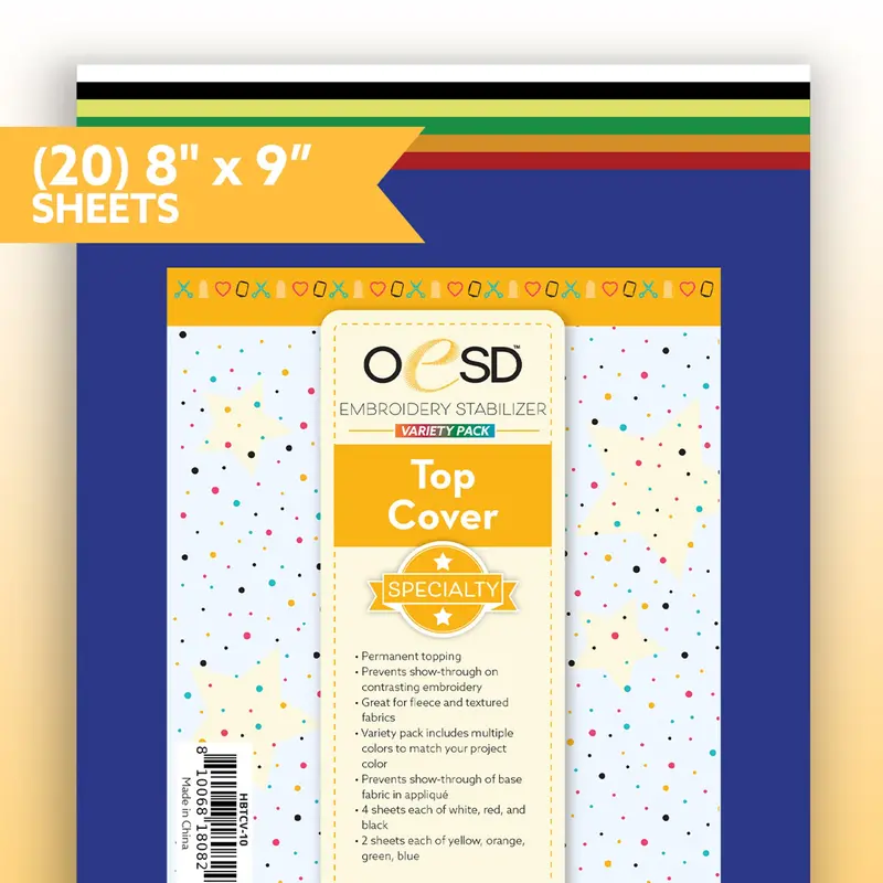 Oesd Top Cover Permanent Topping Variety Pack For Embroidery 1