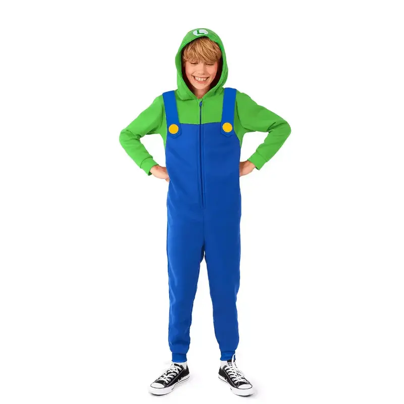 Opposuits Luigi Themed Kids Onesie Costume 1