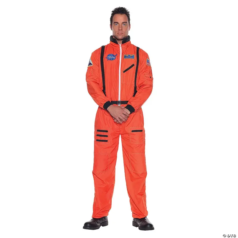 Orange Astronaut Costume For Adults – One-Size Fit 1