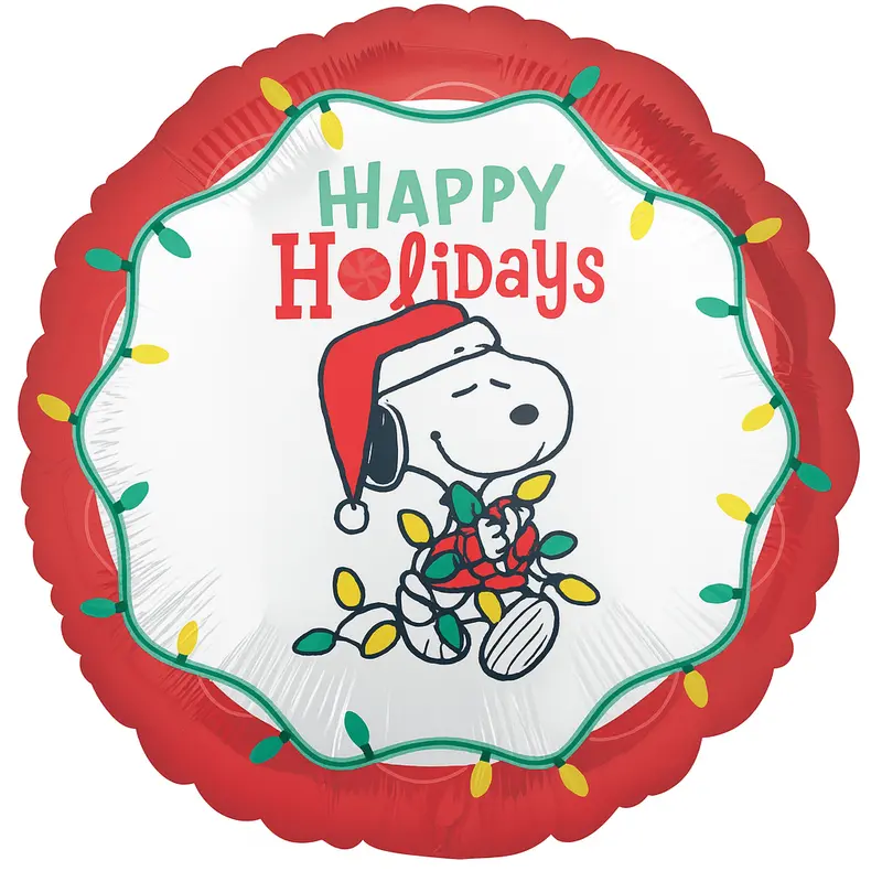 Peanuts Happy Holidays Mylar Balloon – 18-Inch Classic Cartoon 1