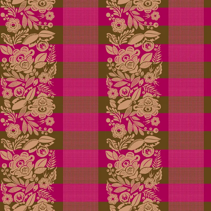 Perennial Borders Festival Wideback 108-Inch Coffee Fabric Bamt141-38 1