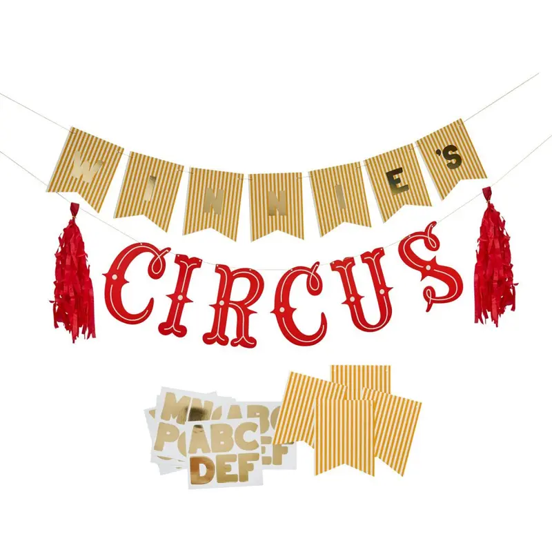 Personalized Circus-Style Card Banner – One Item 1