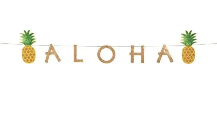 Pineapple-Shaped "Aloha" Garland – Festive Tropical Decoration 1