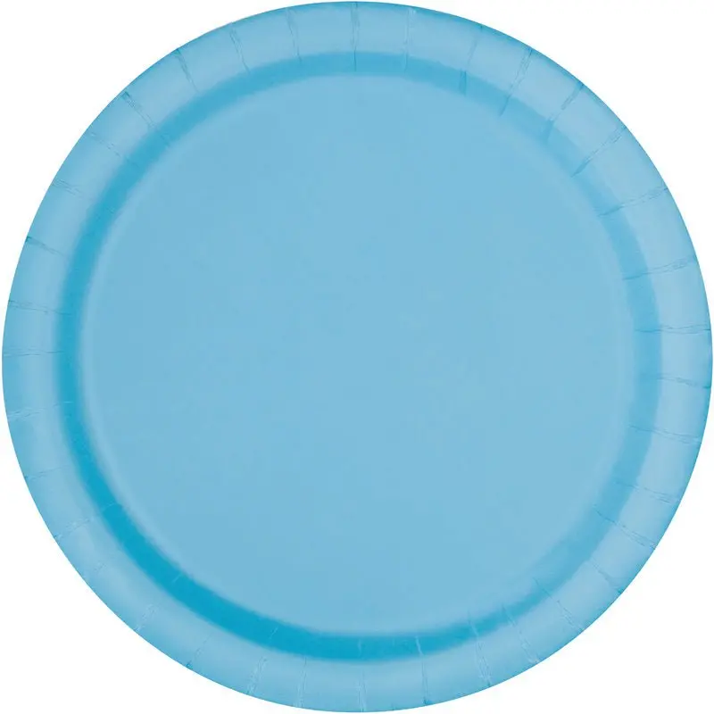 Powder Blue 10-Inch Disposable Paper Plates – 50-Pack 1