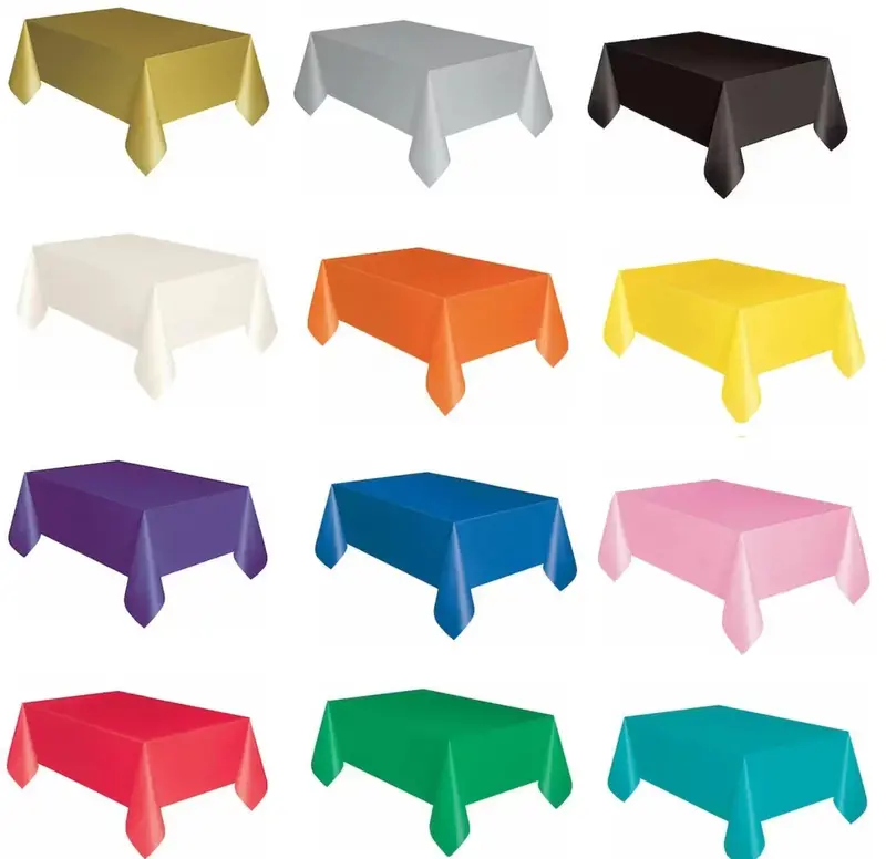 Premium Heavy-Duty Plastic Rectangle Tablecloth – 54" × 108" 1