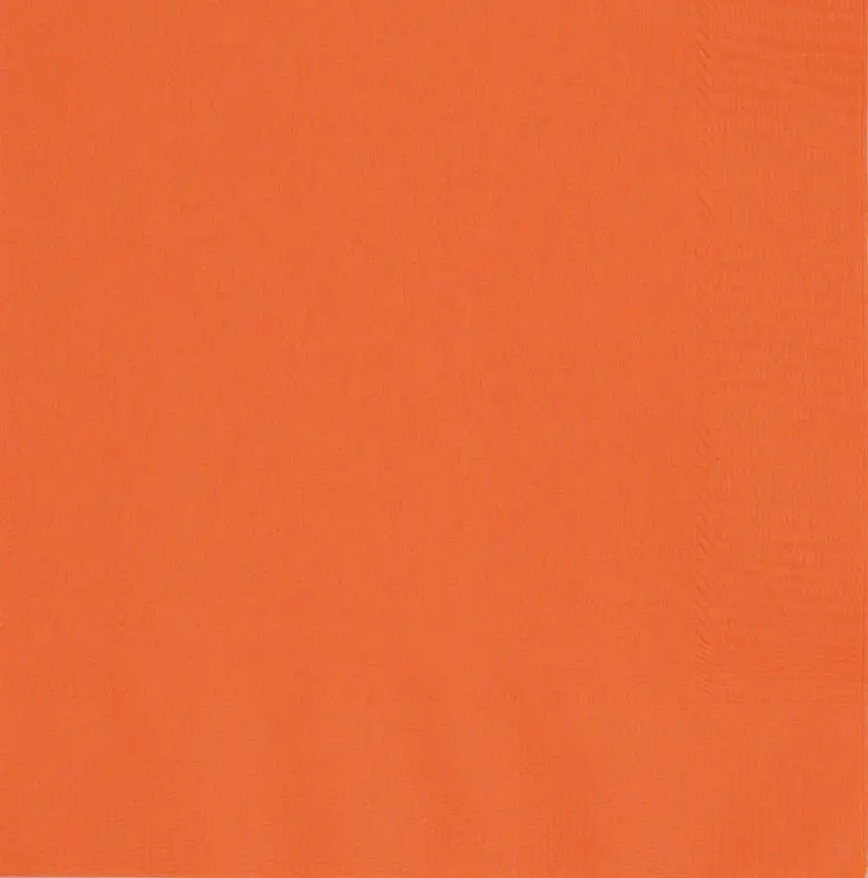 Pumpkin Orange Beverage Napkins – 100-Count Pack 1