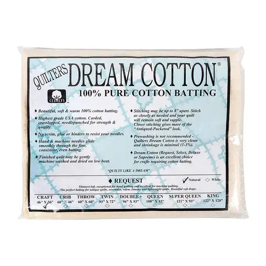 Quilters Dream Natural Cotton Batting For Craft Projects – 46 In X 36 In 1