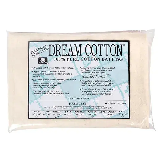 Quilters Dream Natural Cotton Batting For Throws – 60 In X 60 In 1