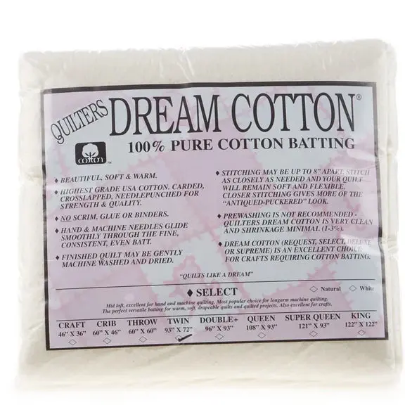Quilters Dream Natural Cotton Batting For Twin-Size Quilts – 93 In X 72 In 1