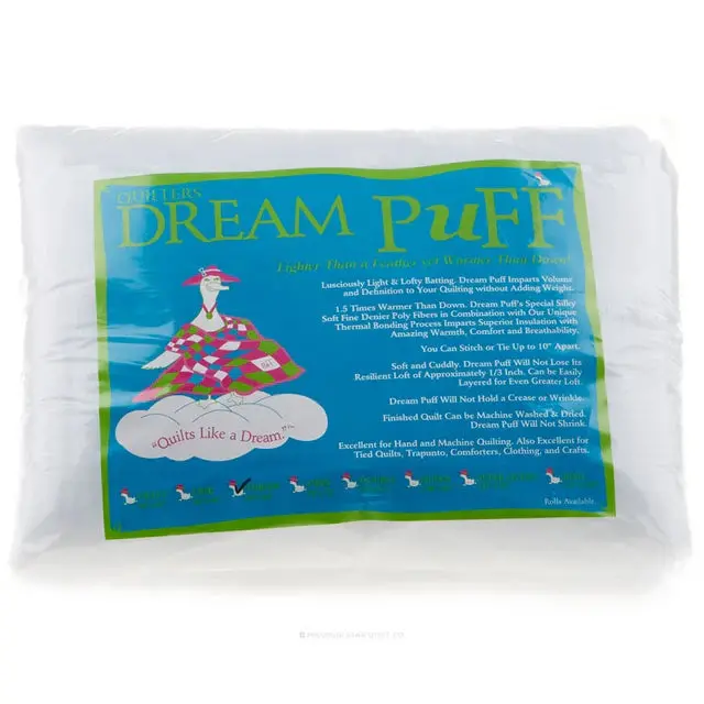 Quilters Dream Puff Batting – White Throw Size (60" × 60") 1