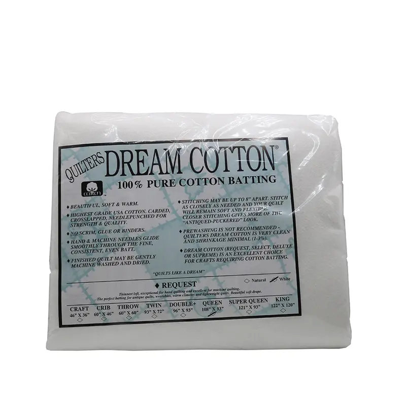 Quilters Dream White Cotton Batting For Queen-Size Quilts – 108 In X 93 In 1