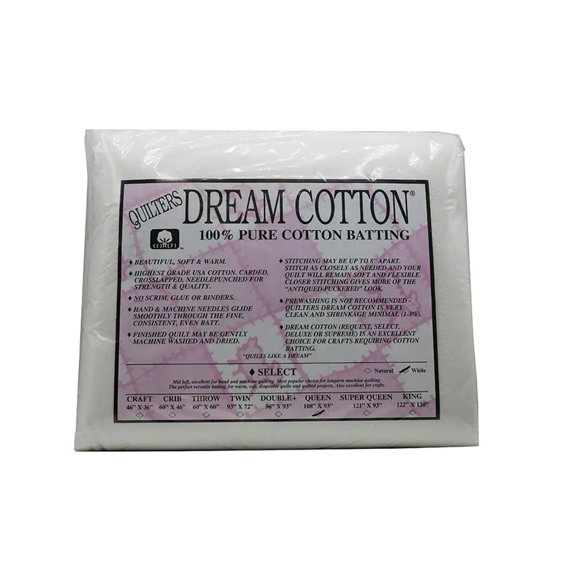 Quilters Dream White Cotton Batting For Queen-Size Quilts – 108 In X 93 In 1