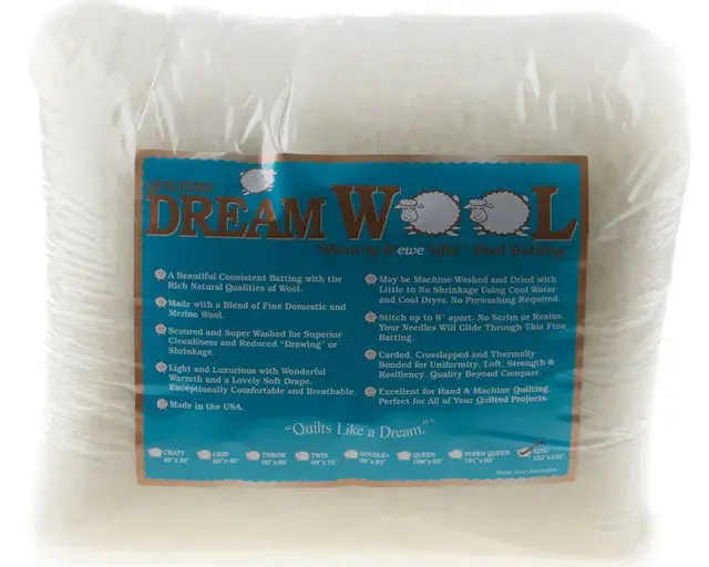 Quilters Dream Wool Batting – King Size (120" × 122") 1