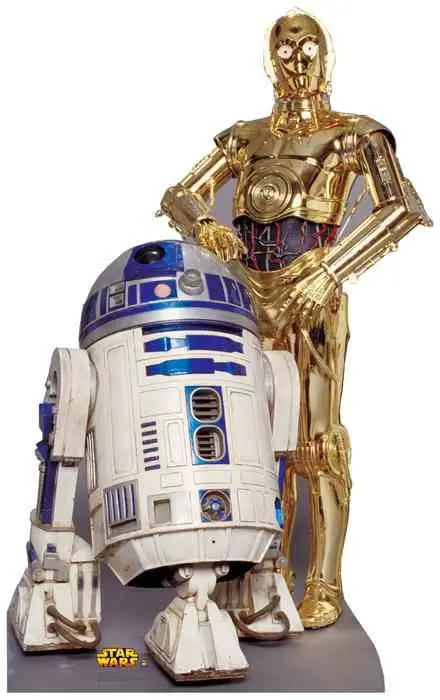 R2-D2 & C-3Po Full-Size Cardboard Standee – Dual Character, Made-To-Order, 10–14 Day Lead Time 1