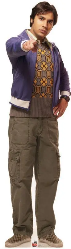 Rajesh Koothrappali Life-Size Cardboard Cutout – Official Big Bang Theory Design, 10–14 Day Lead Time 1