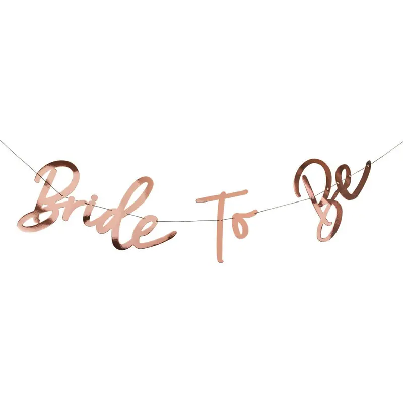 Rose Gold 'Bride To Be' Celebration Banner – Stylish Decor 1