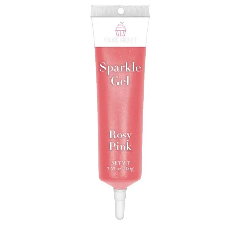 Rosy Pink Sparkle Decorating Gel – 3.53 Oz Bottle For Baking & Crafts 1