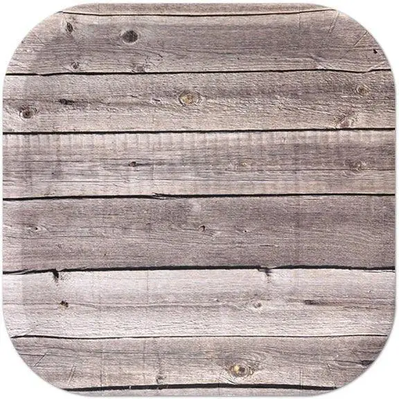 Rustic Cut Timber Square Paper Plates – 9 Inch, 8-Pack 1