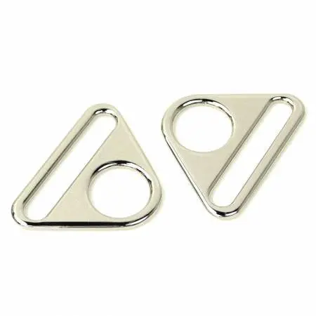Sallie Tomato Two-Triangle Nickel Ring Set – 1.5 Inches 1