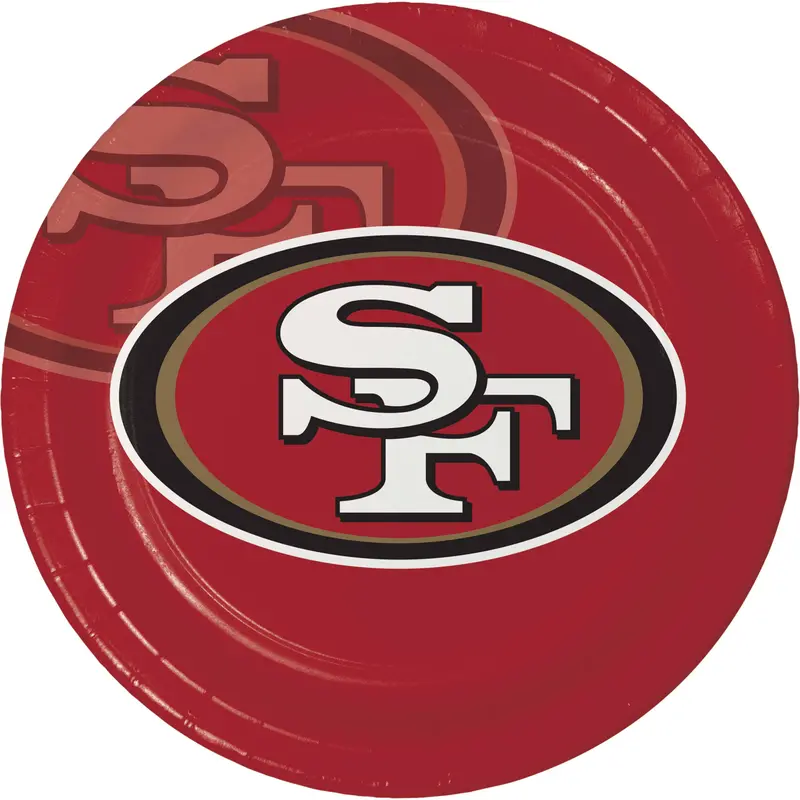 San Francisco 49Ers Dessert Plates – Single-Use Football-Themed Tableware 1