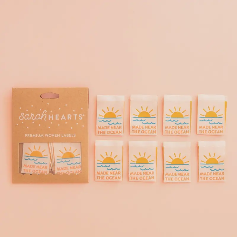 Sarah Hearts Made Near The Ocean Fabric Label 1