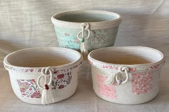 Sarasota Workshop: Quilted-Bottom Rope Bowl With Rolled Rim — April 16 1