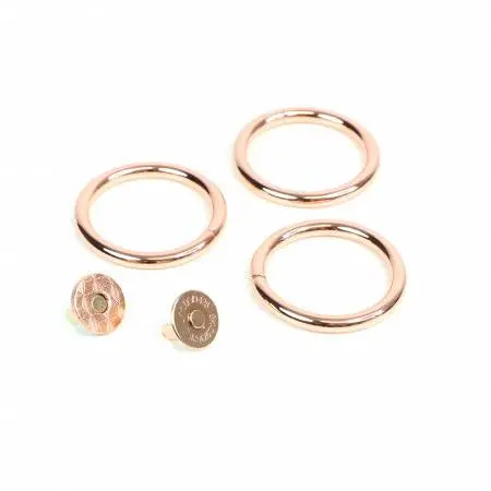 Scarlett Hardware Kit – Rose Gold Finish Bag-Making Components 1