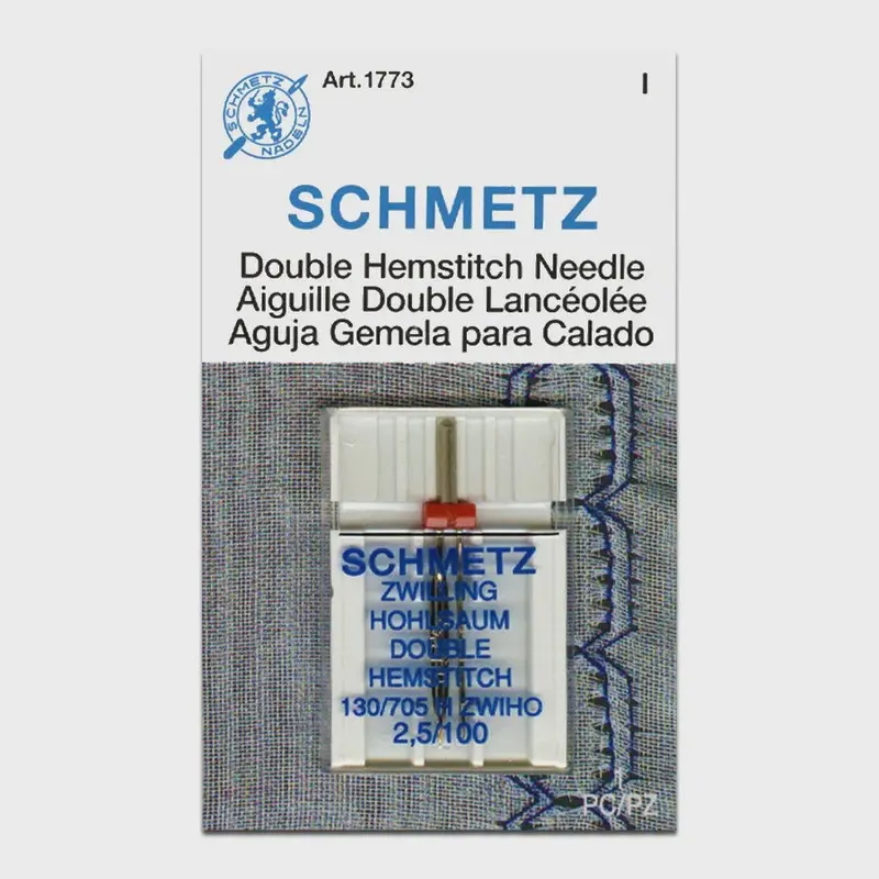 Schmetz Wing (Hemstitch) Double Needle For Decorative Stitching 1