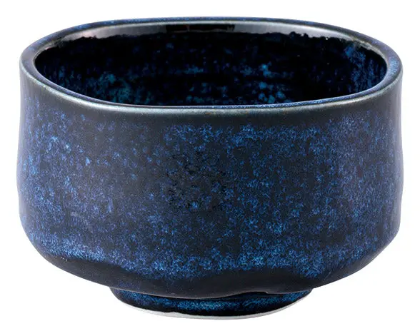Seiangama Blue Enamel Kiln Matcha Bowl – Vibrant Cobalt Glaze 1