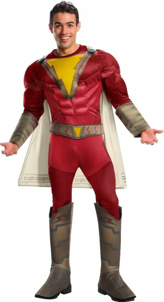 Shazam Deluxe Adult Costume – Superhero-Themed Full Ensemble 1