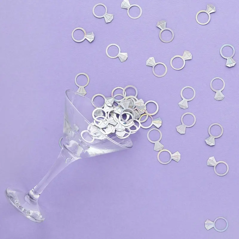 Shimmering Silver Ring Confetti – Single Pack 1