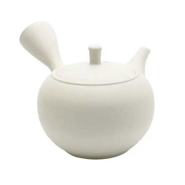 Shoko Kiln Clouds Maru Kyusu – Discontinued 320Ml Off-White Clay Teapot 1