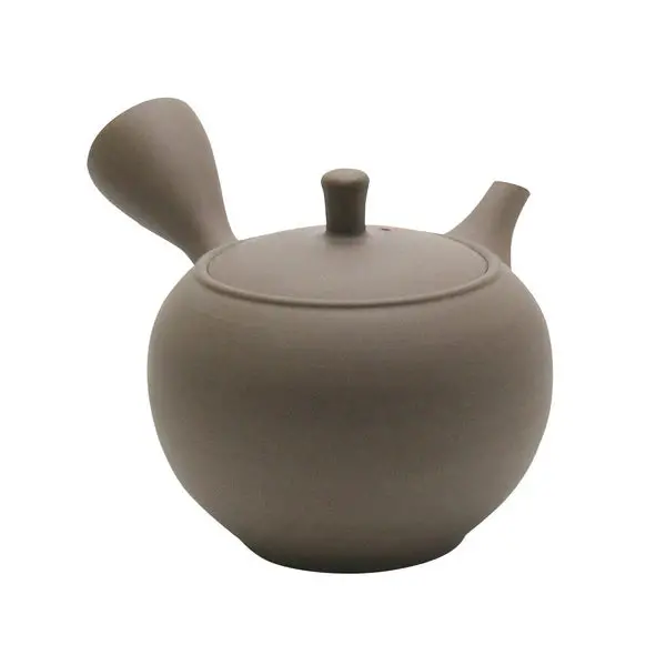 Shoko Kiln Earth Maru Kyusu – 320Ml Brown Clay Japanese Teapot 1