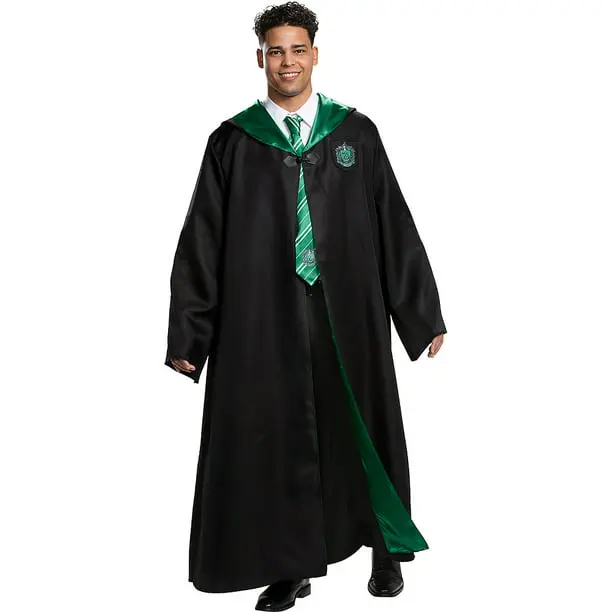 Slytherin House Deluxe Robe For Adults | Authentic Design 1