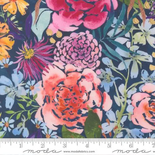 Soulstice Navy Cotton Poplin Fabric – Solid Color (Sku 39860-12) 1