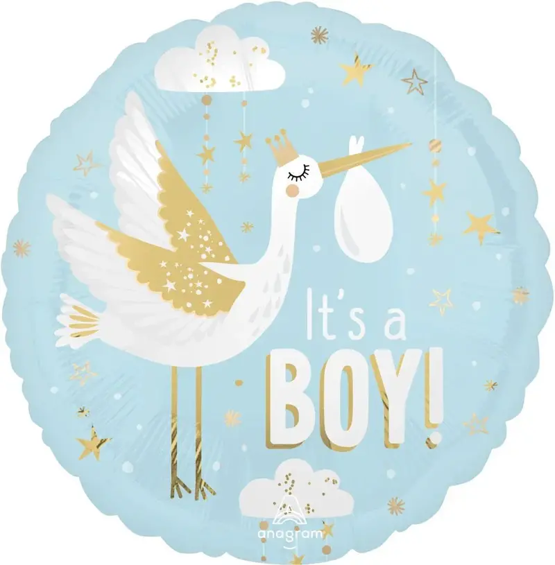 'Special Delivery' Baby Boy Satin Mylar Balloon – 18-Inch Gender-Reveal Ready 1