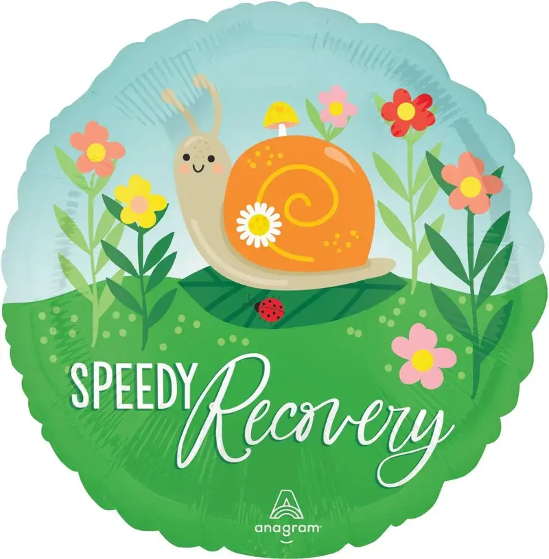 'Speedy Recovery' Encouraging Mylar Balloon – 18-Inch Supportive Foil 1
