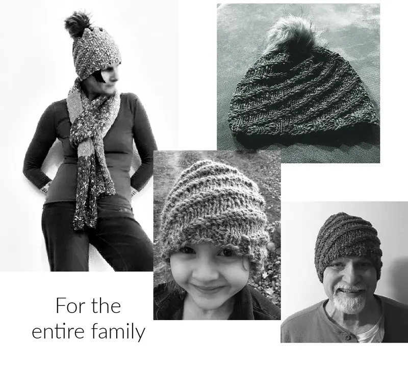 Spin Hat Knitting Pattern – Twisted Stitch Technique 1