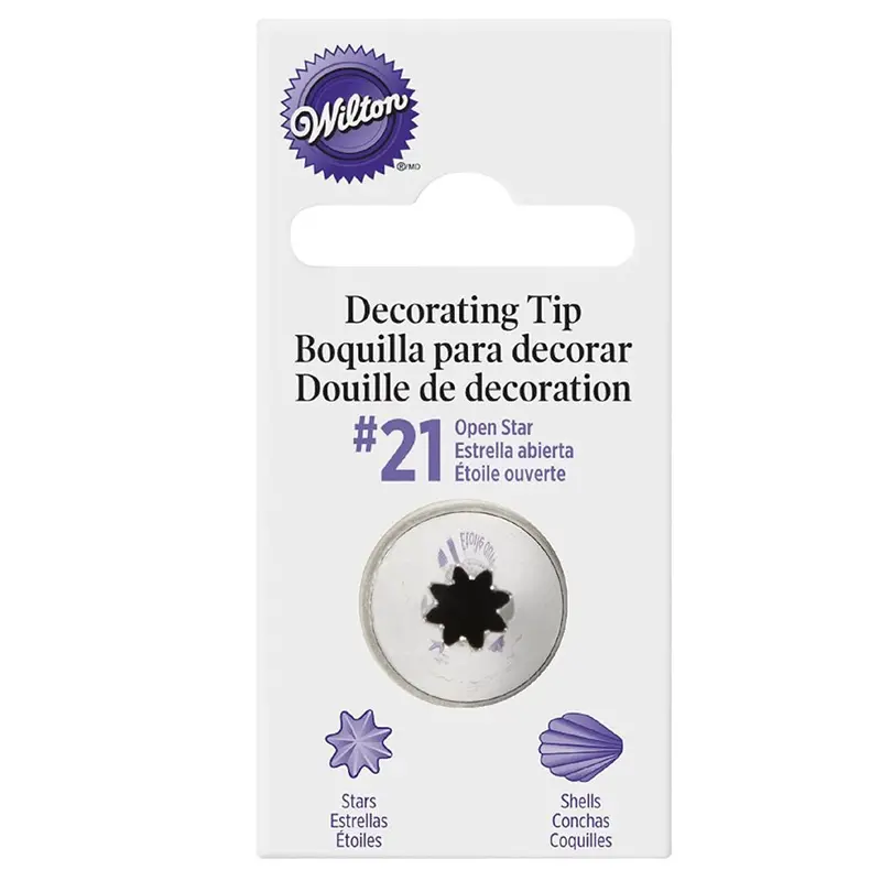 Star Piping Tip #21 – Stainless Steel Decorating Nozzle 1